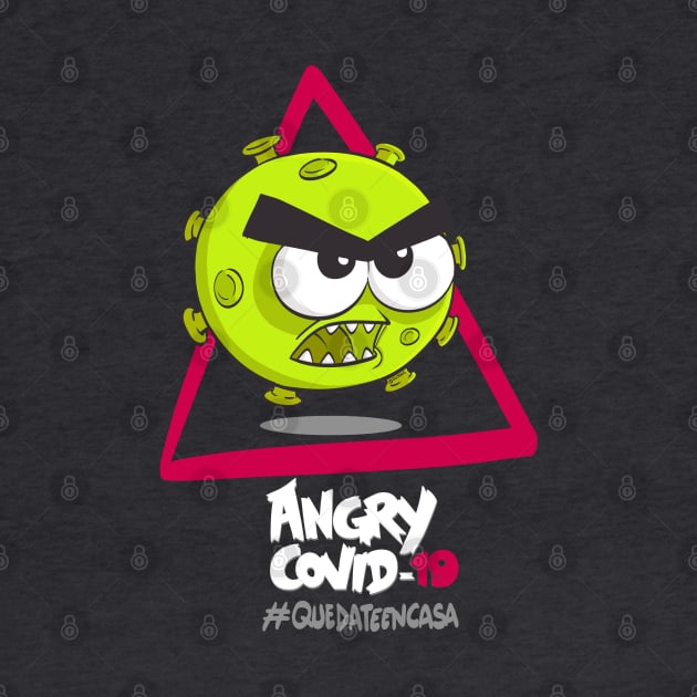 Angry COVID-19, #yomequedoencasa by beatrizescobarilustracion